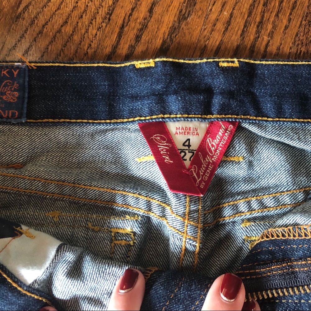 Lucky dark denim skirt - Picture 4 of 6